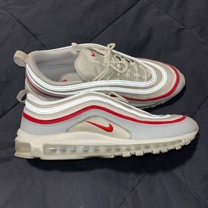Nike Air Max 97 White Pure Platinum University Red